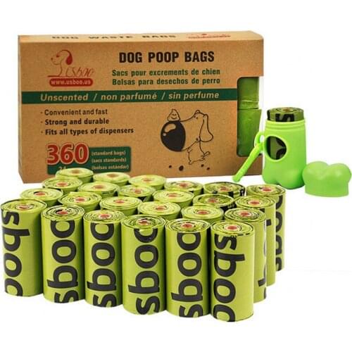 High Quality Dog Trash Bag 24 Rolls/Pack 360pcs Thicken Poop Cleaning Bag Fit All Pet Puppy Cat Outdoor Indoor Garbage Clean-up