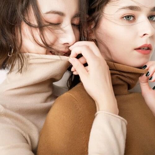 Bella philosophy Women Autumn Turtleneck Sweaters Vintage Loose Female Solid Pullovers Casual Street Wear Lady Knitted Outwears