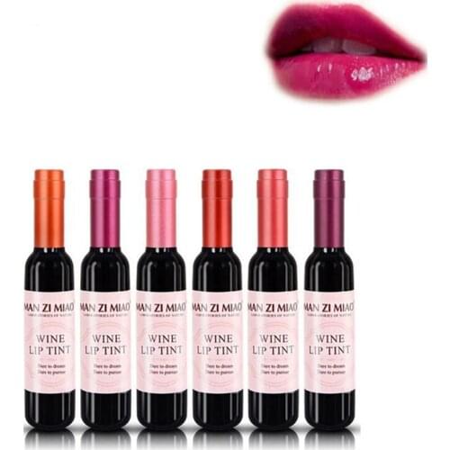 Wine Liquid Lipstick, Lady Long Lasting Make Up Gloss Matte Lip Tint Wine Bottle Cover, Waterproof, ValentineS Day Gift Kit Ide