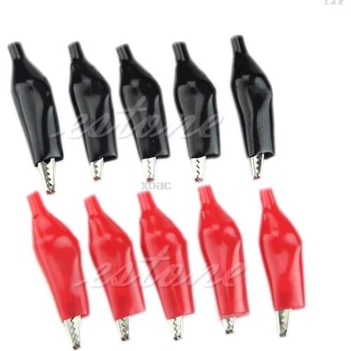10Pcs 28mm Alligator Leads Crocodile Test Clip for Electrical Jumper Wire Cable M05 dropship