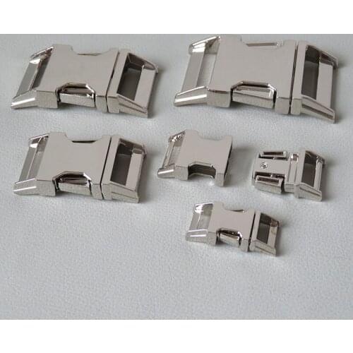 100Pcs/Lot Wholesale Metal Release Belt Buckles Inside Width 10mm 15mm 20mm 25mm 30mm Cat Pet Dog Collar Hooks Clasp Hardware