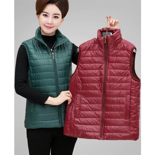 2020 Winter women Vest women slim collar vest large size Slim sleeveless jacket waistcoat warm vest jacket plus size