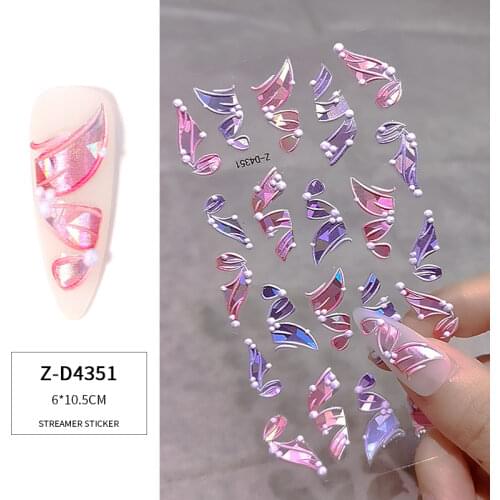5D Ribbon Nail Stickers for Art Decoration Fashion Multicolor Nails Accessories for Manicure Design Nails Decoraciones
