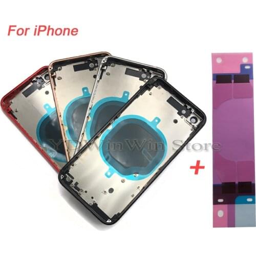 Rear Housing Case For iphone 8 Plus 8G 8P Battery Back Cover + Chassis middle Frame No Flex Cable