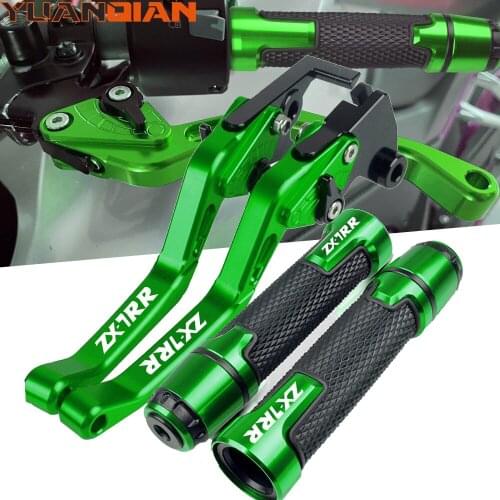 For KAWASAKI ZX7RR Motorcycle CNC Adjustable Brake Clutch Levers Handle bar grips ZX7 RR 1989-2003 2002 2001 2000 1999 1998 1997