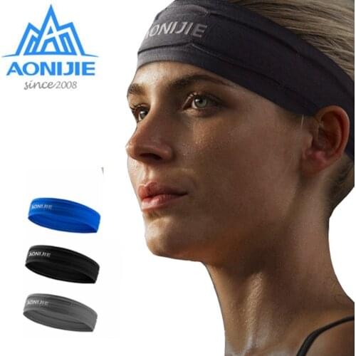AONIJIE Elastics Sweatband Outdoor Sports Anti Slip Hairband Antiperspirant Guide Sweat Band E4086 For Running Yoga