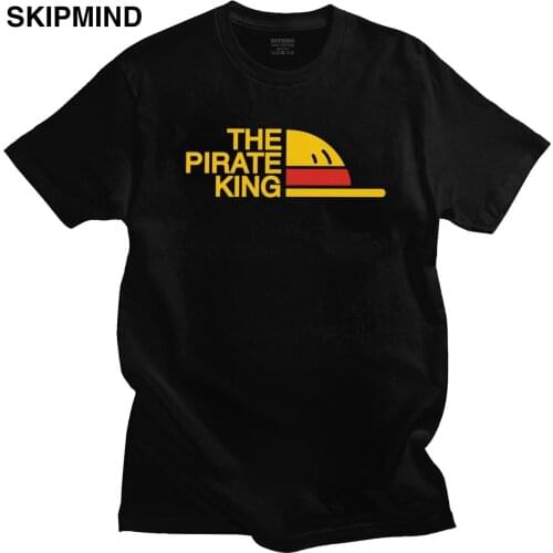 Men Short Sleeves Streetwear The Pirate King T-Shirts Japanese Anime Tshirt 100% Cotton Tee Gift