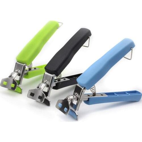 Anti Skid Stainless Steel Hot Dish Retriever Tongs Pizza Pan Pot Pan Gripper Bowl Clip With Silicone Handle