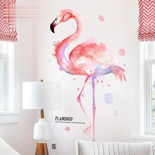 Creative Flamingo Wall Sticker Girl Room Aesthetic Decoration Bedroom Decor Wall Decor Home Self-adhesive House Decoration