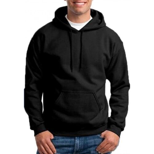 2021 Mens Hoodies Sweatshirt Long Sleeve Solid Sports Hoodie Athletic Pullover with Pocket Solid Color Hoodies Sweatshirt Tops