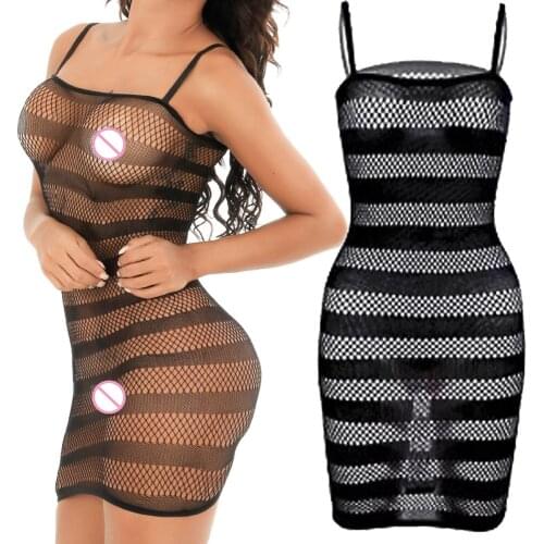 Lingerie Bodysuit Underwear Open Crotch Women Sleepwear sexy Transparent Fetish Erotic Teddies Sexy Body Baby Boll Costume Mujer