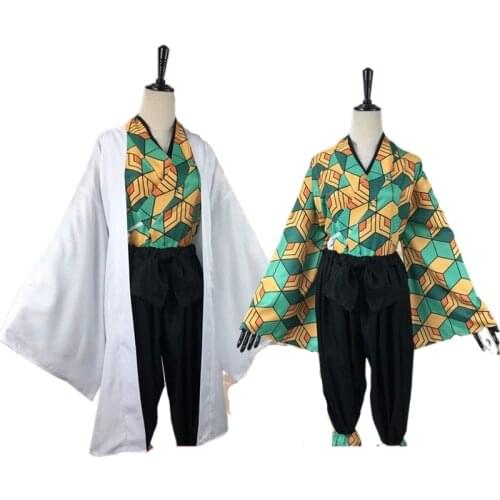 New Arrival Anime Demon Slayer Cosplay Unisex Costume Suit Sabito Fashionable Kimono Uniforms Anime Cosplay Costume