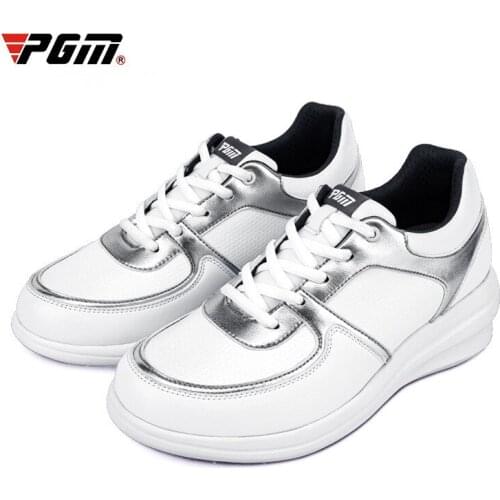 Pgm Woman Golf Shoes Waterproof Height Increasing Golf Sneakers Ladies Breathable Spikes Non-slip Trainers Shoes D9105