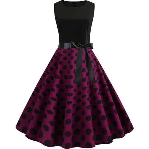 Vintage Summer Party Dresses Women Plus Size 1950s Retro Sleeveless Print Sundress O Neck Prom Big Swing Dress Белое Платье