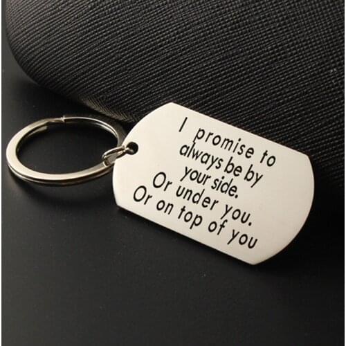 Gift For Girlfriend Boyfriend I Promise Letter Keychain Small Love Gift Birthday Present Valentines Day Gift Anniversary