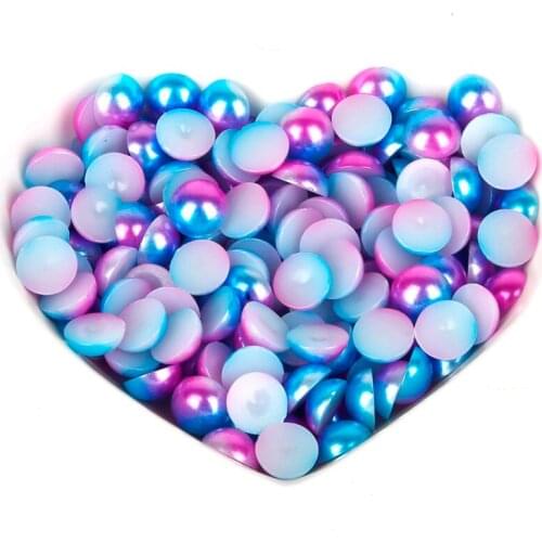 3/4/5/6/8mm Half Round Flatback Imitation Pearls Beads For Jewelry Making DIY Accessories