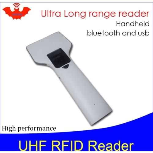 UHF RFID handheld reader ultra long reading distance portable encoder bluetooth connect Mobile phone tag scanner writer copier