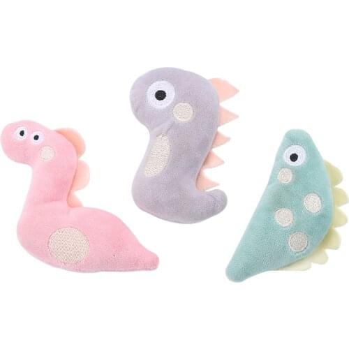 Fish/Snake/Dinosaur Shaped Catnip Cat Stuffed Plush Toys Pet Cat Supplies Chewing Molar Cat Mint Toys Fish