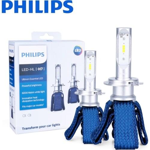 2pcs H7 LED Philips Ultinon Essential H4 H8 H11 H16 HB3 HB4 HIR2 9003 9005 9006 9012 Auto Car HeadLight 12V 6000K LED Fog Lamps