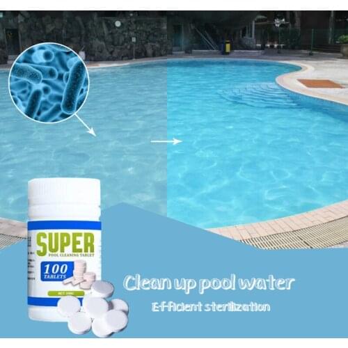 100g/Bottle Chlorine Tablets Swimming Pool Cleaning Tablet Tools Effervescent Chlorine Tablets For Swimming Pool Cleaner