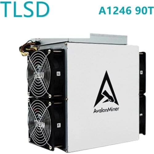 TLSD Used Avalon Miner A1246 90T Bitcoin Miner BTC Mining Machine 3420W With PSU In Stock