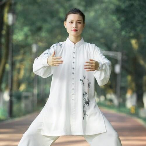 Traditional Chinese Clothing Tai Chi Clothing Taiji Performance Suit Wushu Kungfu Uniform Paint Women Adults Female Taiji 12438