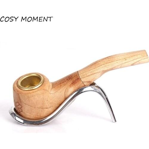COSY MOMENT Burlywood Wood Smoking Pipes Handmade Mini Tobacco Smoking Cigarette Pipe YJ291
