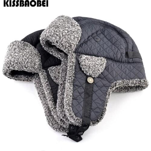 Windproof Bomber Hat For Men Russian Ushanka Hats With Earflaps Gorro invierno Faux Fur Snow Cap Men THick Warm Cap Women