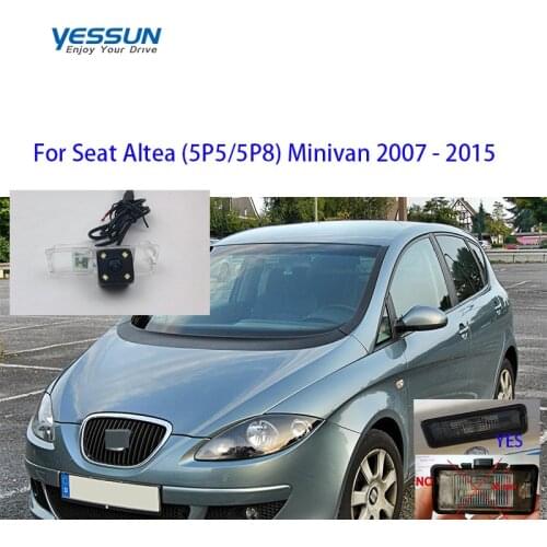 Yessun CCD Rear View Camera for Seat Altea (5P5 5P8) Minivan 2007 - 2015 Parking Reverse Backup 4 LED CAMERA Car license plate