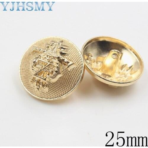 YJHSMY 179163,10pcs/Lot,25mm High quality classic fashion metal buttons clothing accessories DIY handmade