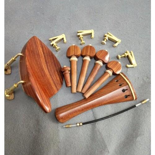 1 set 4/4 violin parts, rose wood violin accessories