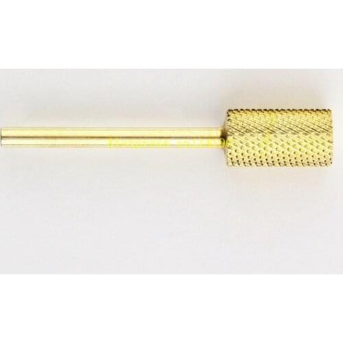 100pcs/lot Fast shipping wholesale Gold Electric Nail Drill File Carbide Bit Acrylic Nail Art Tools For Health & Beauty