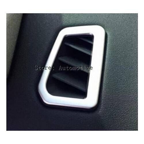 2PCS Chrome Matte Interior Front Upper Air Condition Vent Outlet Frame Cover Trim For Land Rover Discovery Sport 2015 2016 2017