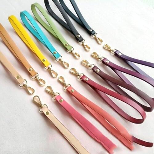 2PCS Portable Handbag Bag Strap DIY Leather Replacement Wallet Coin Handle Bag Belt Handmade Solid Color Bag Accessories