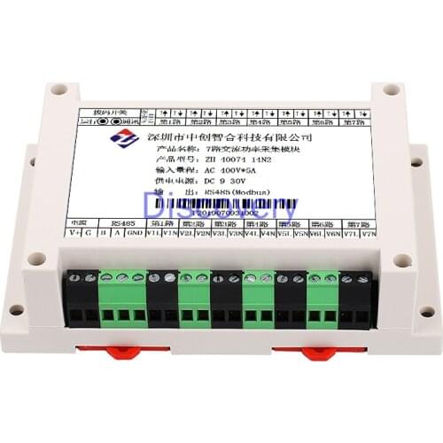 7 Multi-channel AC Power Measurement Parameter Detection ModbusRS485 Acquisition Module High-speed and High-precision