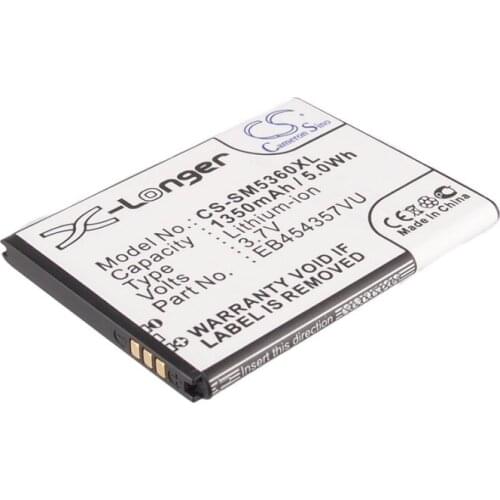 2021 Battery For Samsung EB454357VA Galaxy Pocket Plus,Galaxy Y,Galaxy Y Duos,Galaxy Y Pro,GT-B5330 1350mAh / 5.00Wh
