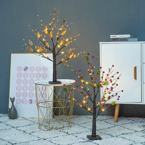 Decorative Small Night Light Healthy Nordic Wind Solid Creative Tree Room Live Atmosphere Desk Lamp Bedroom Demon Slayer