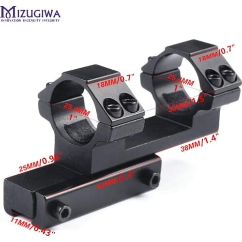 Bi-direction Integral Offset Mount 25.4mm 1" Ring Extended Mount Dovetail 11mm Picatinny Rail Weaver Flat Top Rifle Scope Sight