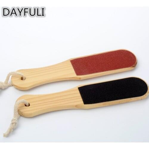 Double Sided red and black Foot Rasp File Callus Dead Skin Remover Pedicure Scrubber Tool Wood