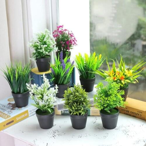 Artificial Fake Plants Bonsai Small Tree Pot Plants With Pot Potted Ornaments For Home Decoration Hotel Garden Decor Bonsai
