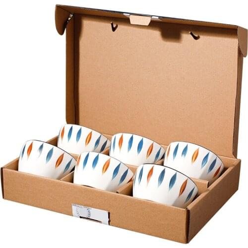 Creative Pattern Ceramic Tableware and Chopsticks for One Person Food Set Japanese Gift Box Ceramic Tableware Chopsticks Set