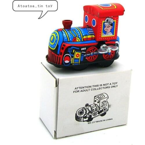 Classic Car Tin Wind Up Clockwork Toys locomotive Wind-up Tin Toy For Children Adults Educational Collection Gifts