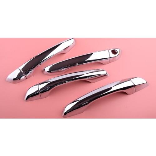 ABS Chrome Car Outer Door Handle Cover Trim with Smart Hole Fit For Hyundai Accent 2018 2019 2020 2021