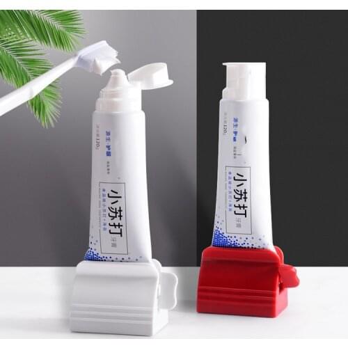 New Bathroom Accessories Toothpaste Squeezer Tooth Paste Dispenser Tube Squeezer Facial Cleanser Press Rolling Holder for Kids
