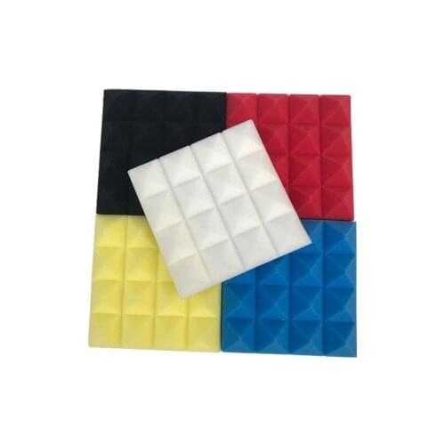 25x25x5Cm 8/12/24pcs Studio Acoustic Soundproof Foam Pyramid Sound Absorption Treatment Panel Tile Wedge Protective Sponge