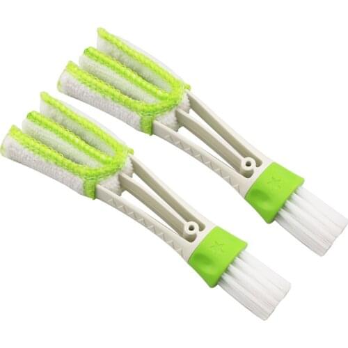 Portable Double Ended Car AC Vent Slit Cleaner Brush Dusting Blinds Keyboard Cleaning for Ford Ecosport 2013-2017 2018 Everest