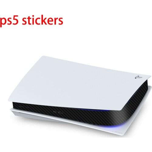PS5 Console Center Edition Carbon Fiber Skin Sticker Decal Cover For PS5 Console Disc Version Controllers Dustproof Protective