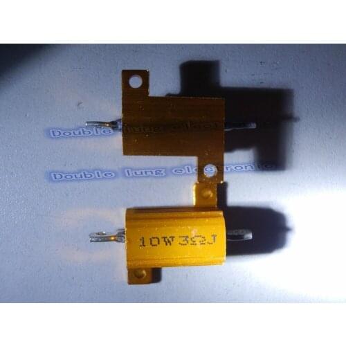 10pcs/lot 10W Golden Aluminium Resistor 1R 2R 3R 4R 5R 6R 8R 10R 15R 50R 100R 220R 1K ohm Gold Aluminium Shell Resistance