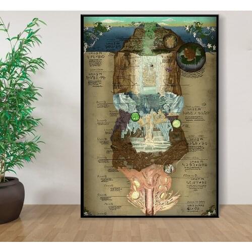 Made In Abyss Map Anime Movie Poster 5D Diamond Painting DIY Full Square Round Drill Embroidery Mosaic Cross Stitch Handwork Art