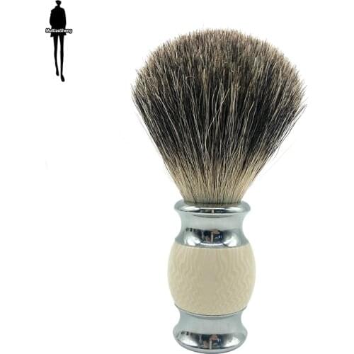 Beard Brush Mane Shaving Brush Soft And Comfortable Brush Head Multifunctional Makeup Brush Metal Resin Handle